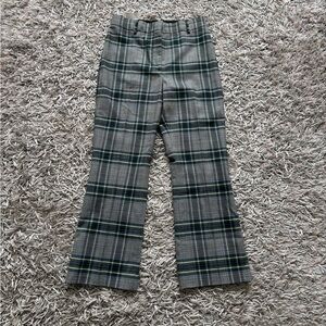 Cedric Charlier Pants 7/8 Wool Plaid Flare Plaid Women's Sz 6 100% Authentic❤️